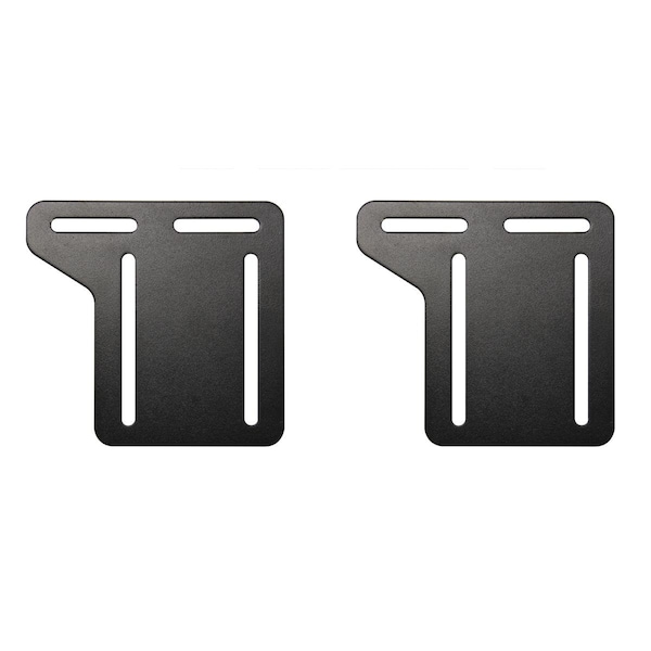 Inroom Furniture Designs Metal Modi Plates, Set of 2 - Black B1307 - main